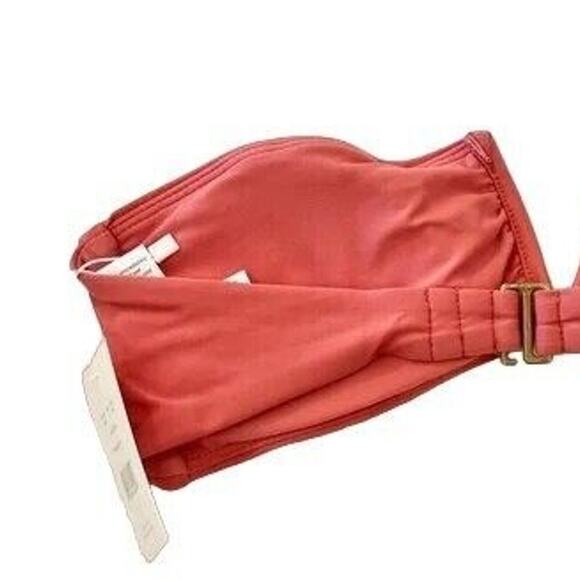 NWT Andie The Scala Strapless Bandeau Swim Padded Cups S Rose Punch Pink #3390 - Picture 10 of 15